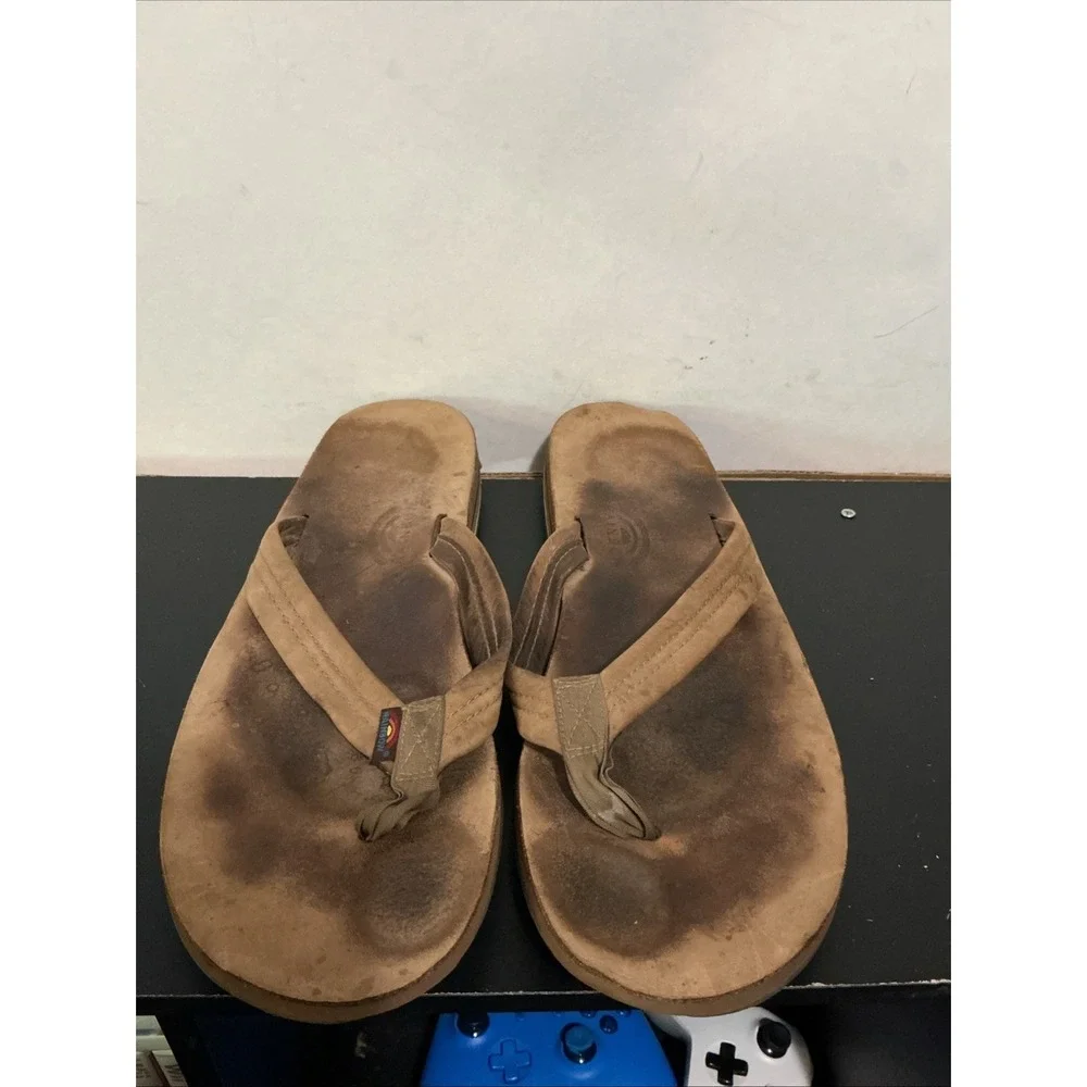 Men's Rainbow Flip Flops - NO SIZE - Brown 13.5